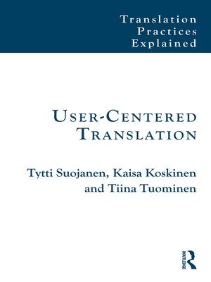cover image of User-Centered Translation